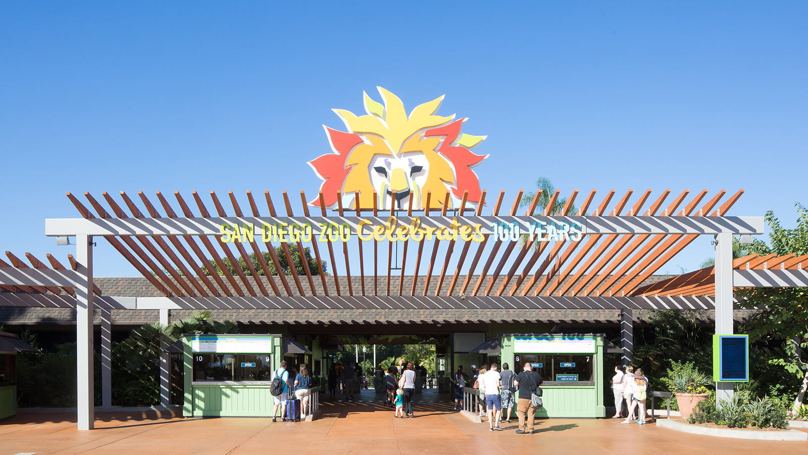 San Diego Zoo Entry Trellis & Ticket Booths Good & Roberts